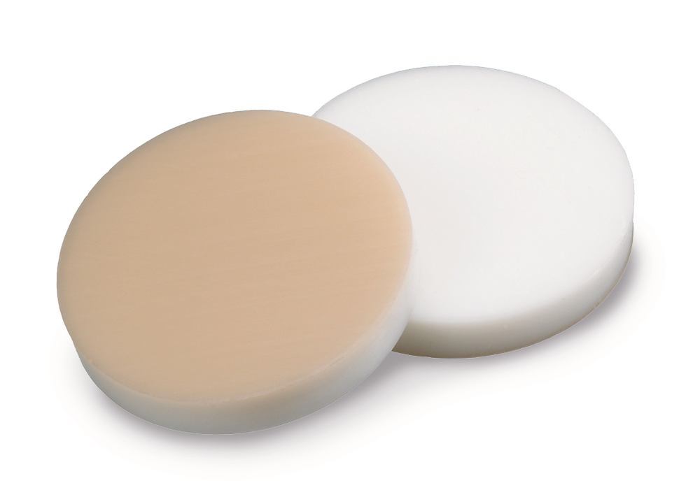 Septa Ø 22 mm, ND24, 3.2 mm, 45°, silicone natur./PTFE beige EPA-quali. - Luminix Health