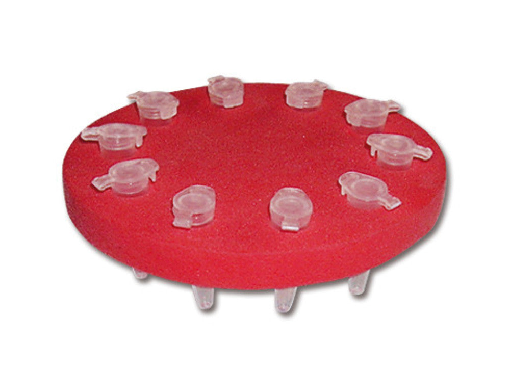 Cryo Floating Stands, PE, round, single-tubes, 10 holes, -80 to +80°C - Luminix Health