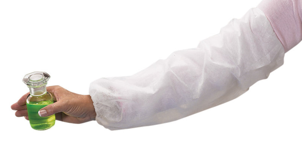 Protective sleeves, Typ 1, air-permeable, white, L 45 cm, PP-fleece, 500 unit(s) - Luminix Health