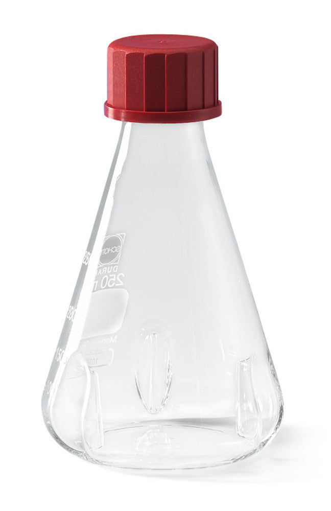 Erlenmeyer flask with 3 baffles, 1000 ml, outer-Ø 131mm, GL 32, H 225mm, DURAN® - Luminix Health
