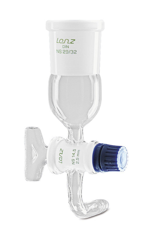 Adapter with socket and stopcock, sleeve 29/32, stopcock 14.5, glass plug - Luminix Health