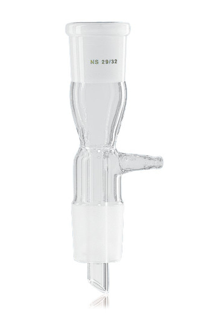 Vacuum adapter, DURAN®, straight, with olive, sleeve/core 19/26, 1 unit(s) - Luminix Health