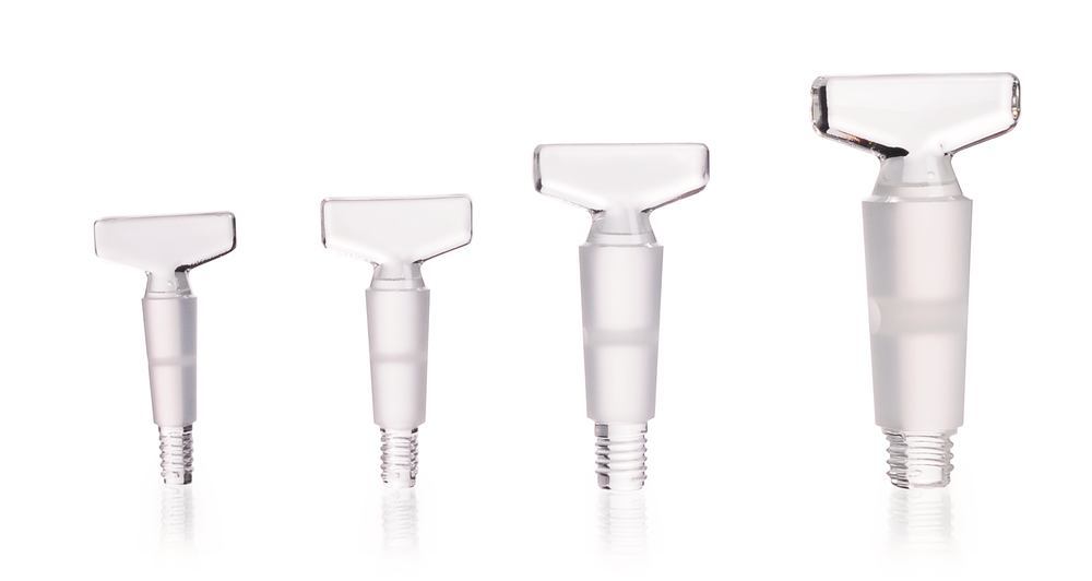 Cock plugs, SBW glass, for st. gr. joint 18.8, borehole Ø 6 mm, 2 unit(s) - Luminix Health