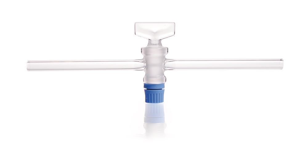 Single way stopcock, SBW-glass cock plug, DURAN®, joint 12.5, pipe-Ø 8mm - Luminix Health