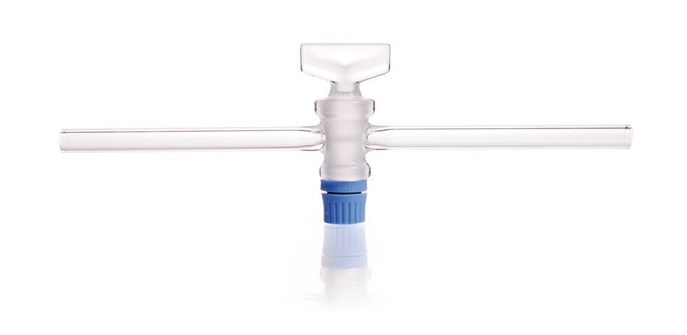 Single way stopcock, SBW-glass cock plug, DURAN®, joint 14.5, pipe-Ø 9mm - Luminix Health