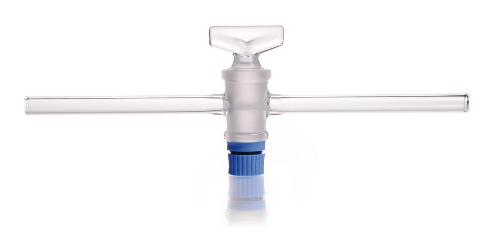 Single way stopcock, SBW-glass cock plug, DURAN®, joint 18.8, pipe-Ø10mm - Luminix Health