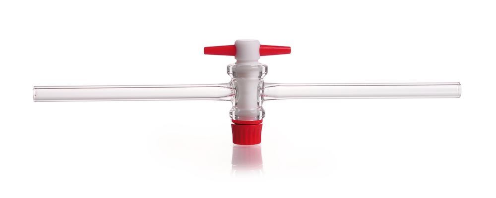 Single way stopcocks, DURAN®, PTFE-cock, for joint 12.5, pipe-Ø 8 mm - Luminix Health