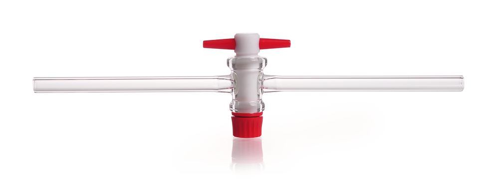 Single way stopcocks, DURAN®, PTFE-cock, f. joint 12.5, pipe-Ø 8 mm - Luminix Health
