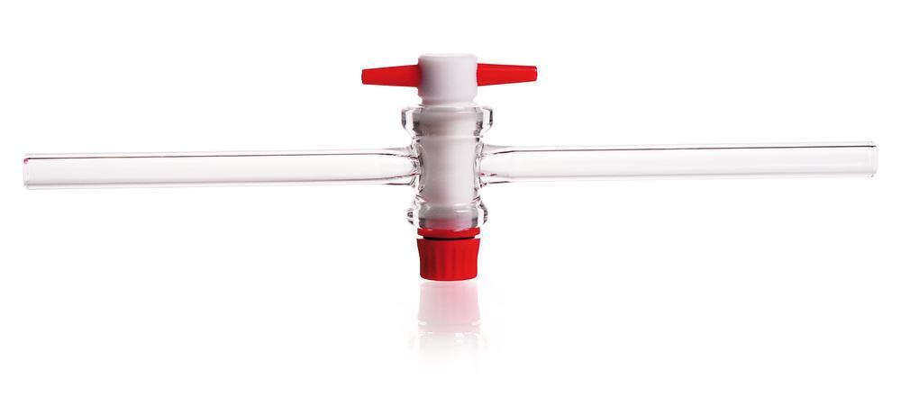 Single way stopcocks, DURAN®, PTFE-cock, f. joint 18.8, pipe-Ø 13 mm - Luminix Health