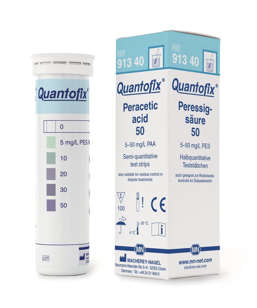 Quantofix® test strips, per acetic acid, L 95 x W 6 mm, 0-5-10-20-30-50 - Luminix Health