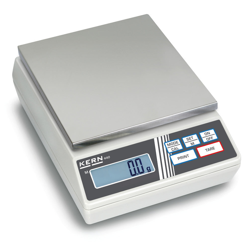 Electronic laboratory balance 440-series, weighing range 4000 g, readability 1 g - Luminix Health