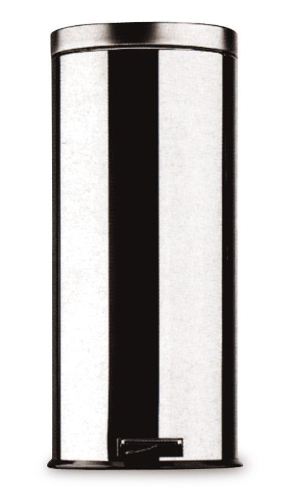 Pedal bin, steel plate/zinc, chrome, 12 l, 1 unit(s) - Luminix Health
