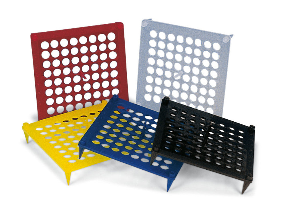 Rotilabo® box insert, PP, transparent, For 0.5 ml, 64 slots, drill Ø 8 mm - Luminix Health