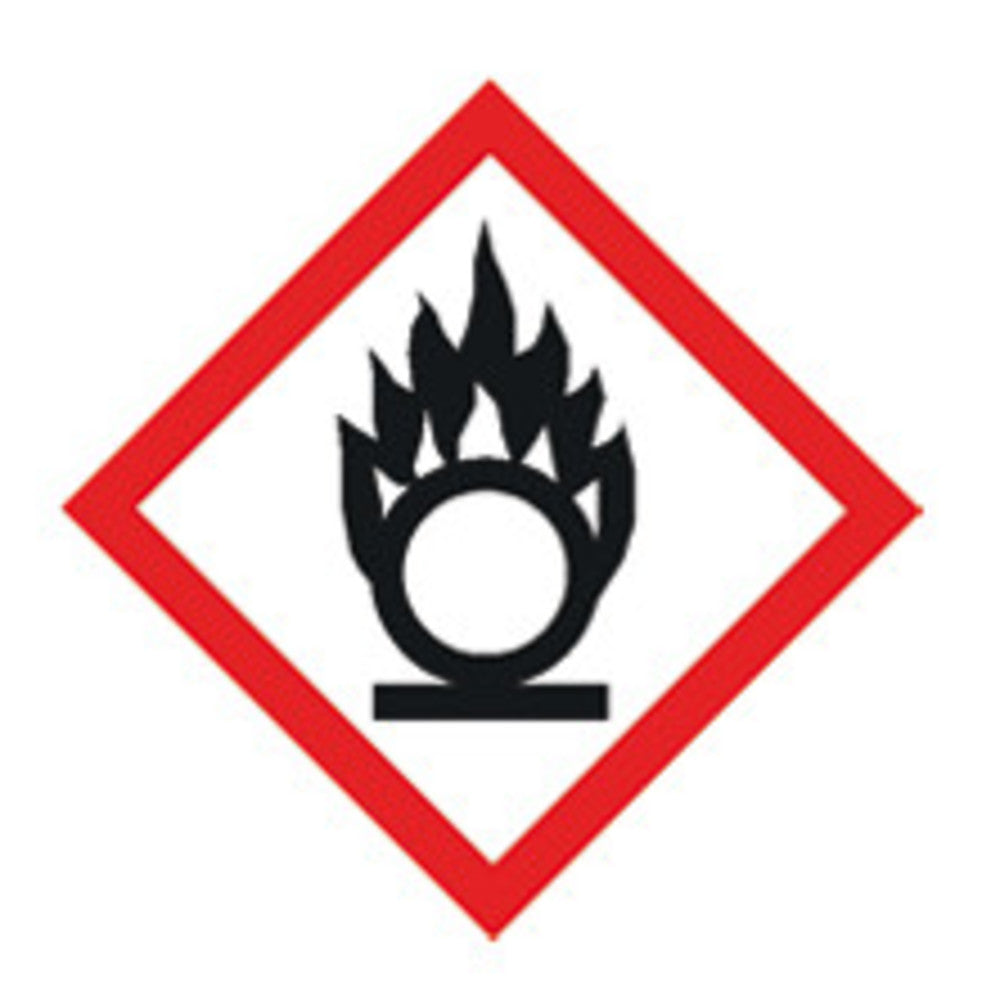 GHS hazard pictograms, GHS03, PE film, flame over circle, 32x32 mm, 16 unit(s) - Luminix Health