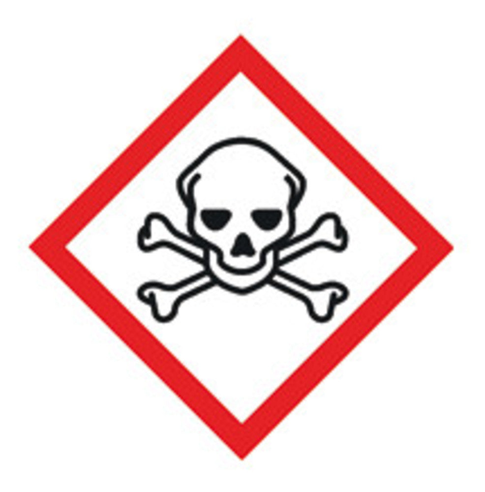 GHS hazard pictograms, GHS06, PE film, skull and crossbones, 12x17 mm - Luminix Health