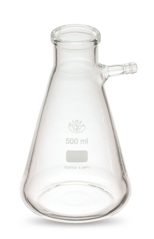 ROTILABO®-suction bottle, 500 ml, borosilicate glass, w. glass hose conn. - Luminix Health