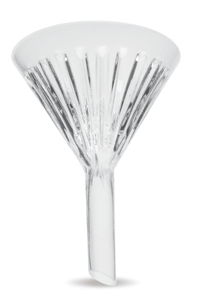 Ribbed funnel, top, outer Ø 250 mm, borosilicatglass, funnel length 155 mm - Luminix Health