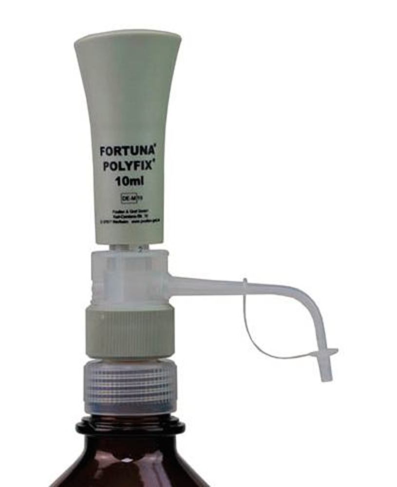 FORTUNA® POLYFIX® dispenser, 2-10 ml, calibrated dosing cylinder made of glass - Luminix Health