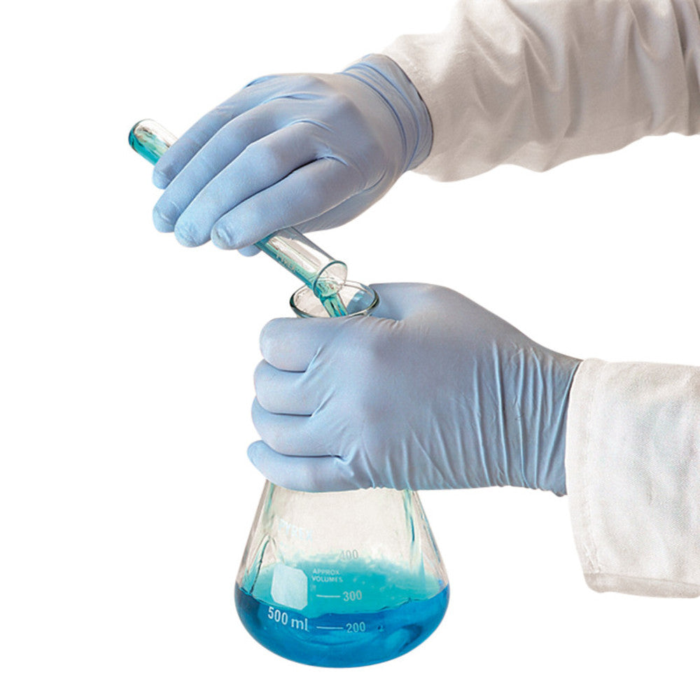 Disposable gloves TouchNTuff® 92-670, size M, 7 1/2-8, powder free, lightblue - Luminix Health