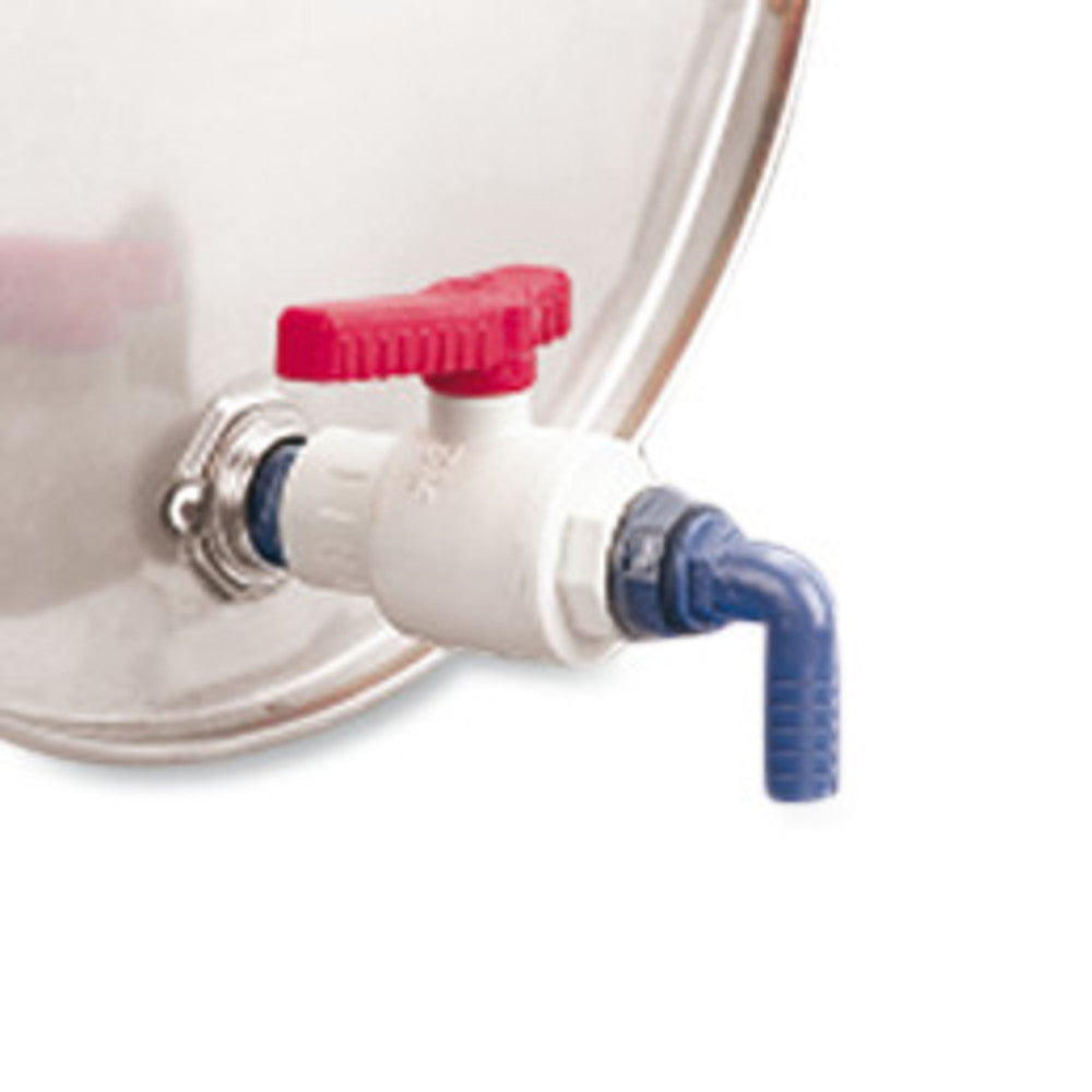 Drum ball valve with 3/4-inch-thread, PP, 1 unit(s) - Luminix Health