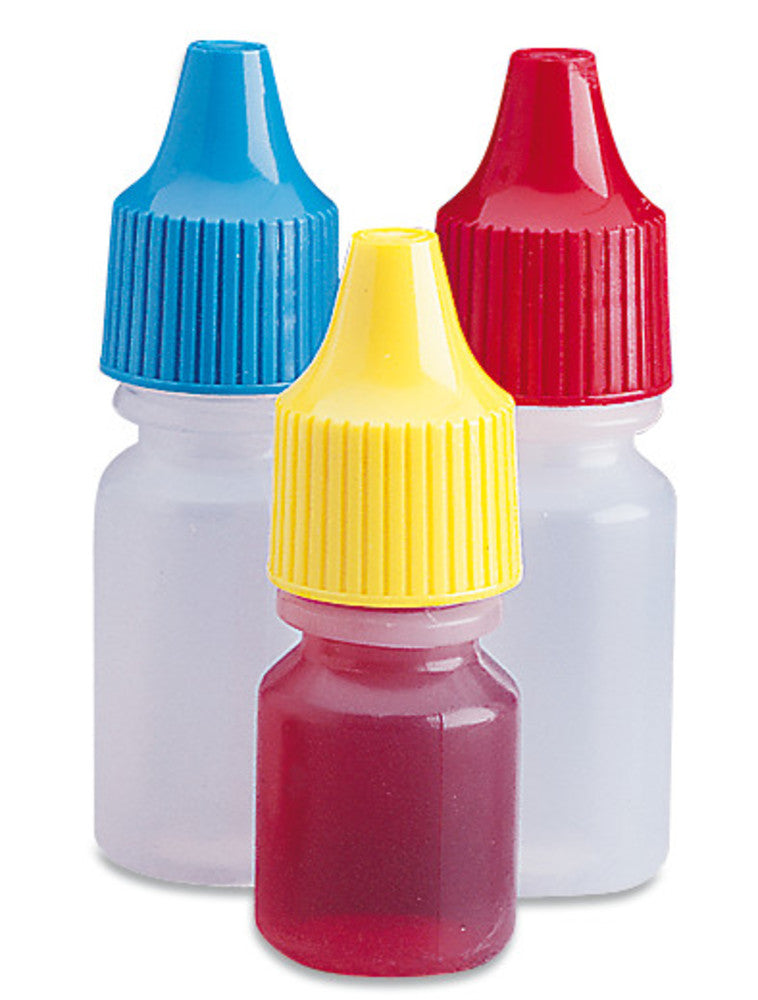 Dropping bottles, LDPE, 8 ml, colour-coded lids, 25 unit(s) - Luminix Health