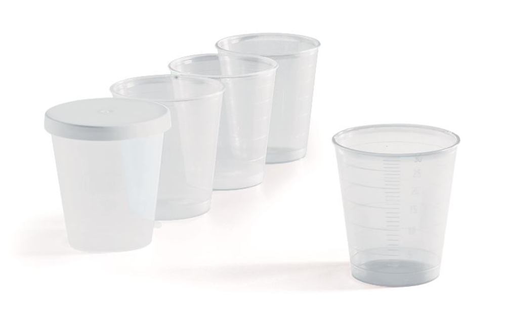 Sample beakers, PP, 30 ml, natural, 3750 unit(s) - Luminix Health
