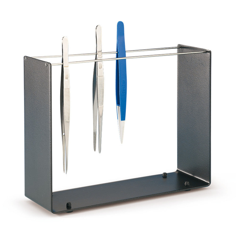 Rotilabo® tweezers stand, Remanit 4301, ESD coated, L185 x W60 x H135 mmm - Luminix Health