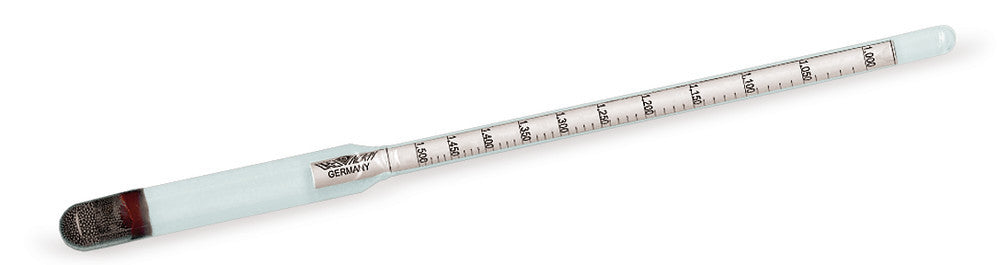 Density aerometer, without thermometer, range 1.000 - 1.500, 1 unit(s) - Luminix Health