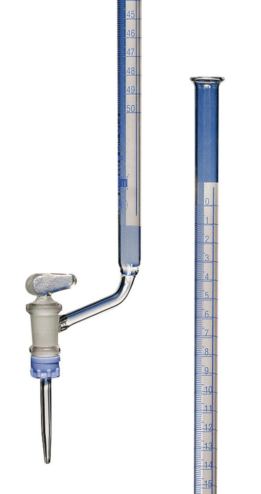 Burettes with Schellbach stripes, cl. AS, DURAN®, glass cock on the side, 25 ml - Luminix Health