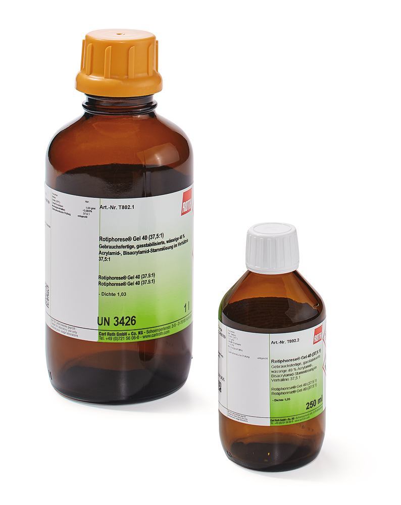 ROTIPHORESE®Gel 40 (37.5,1), 250 ml, plastic, 40 %, ready-to-use, gas-stabilized - Luminix Health