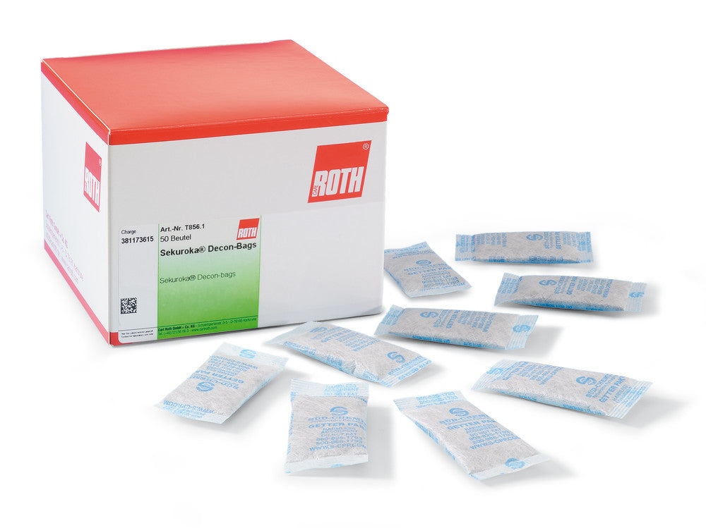 Sekuroka® Decon-bags, absorber bags, 2.5 mg ethidium bromide/bag, 10 unit(s) - Luminix Health