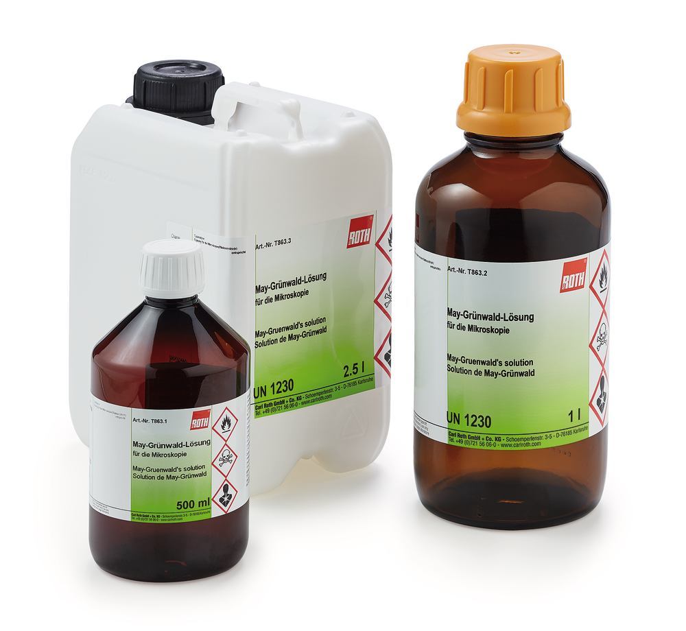 May-Gruenwald's solution, for microscopy, 500 ml, plastic - Luminix Health