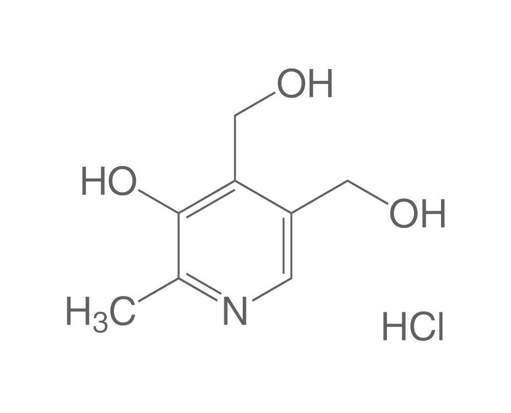 Pyridoxine hydrochloride, min. 99 %, for biochemistry, 50 g, plastic - Luminix Health
