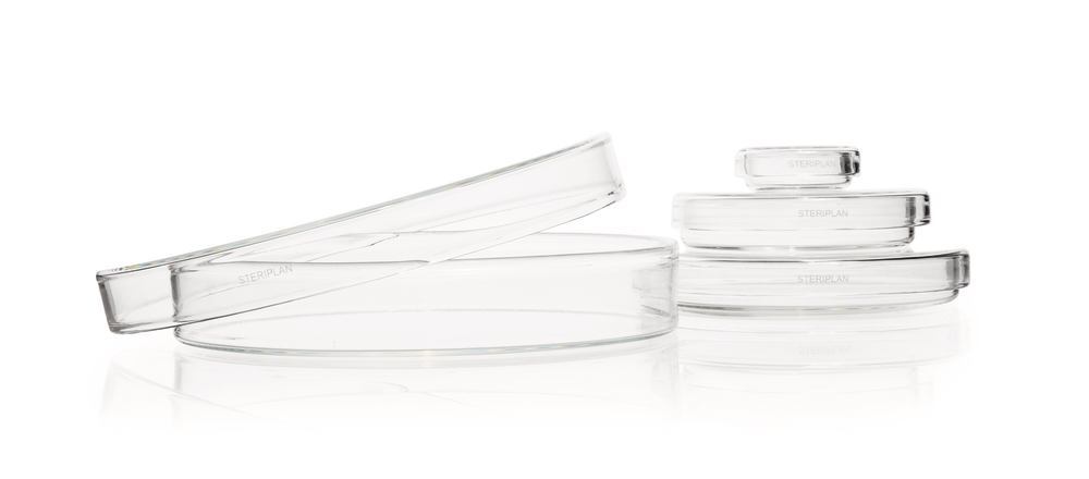 STERIPLAN® petri dishes, soda-lime glass, two pieces, Ø 60 mm, H 15 mm - Luminix Health