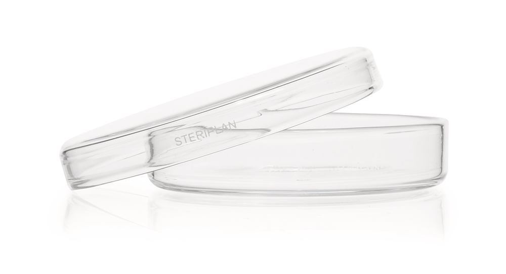 STERIPLAN® petri dishes, soda-lime glass, two pieces, Ø 80 mm, H 15 mm - Luminix Health