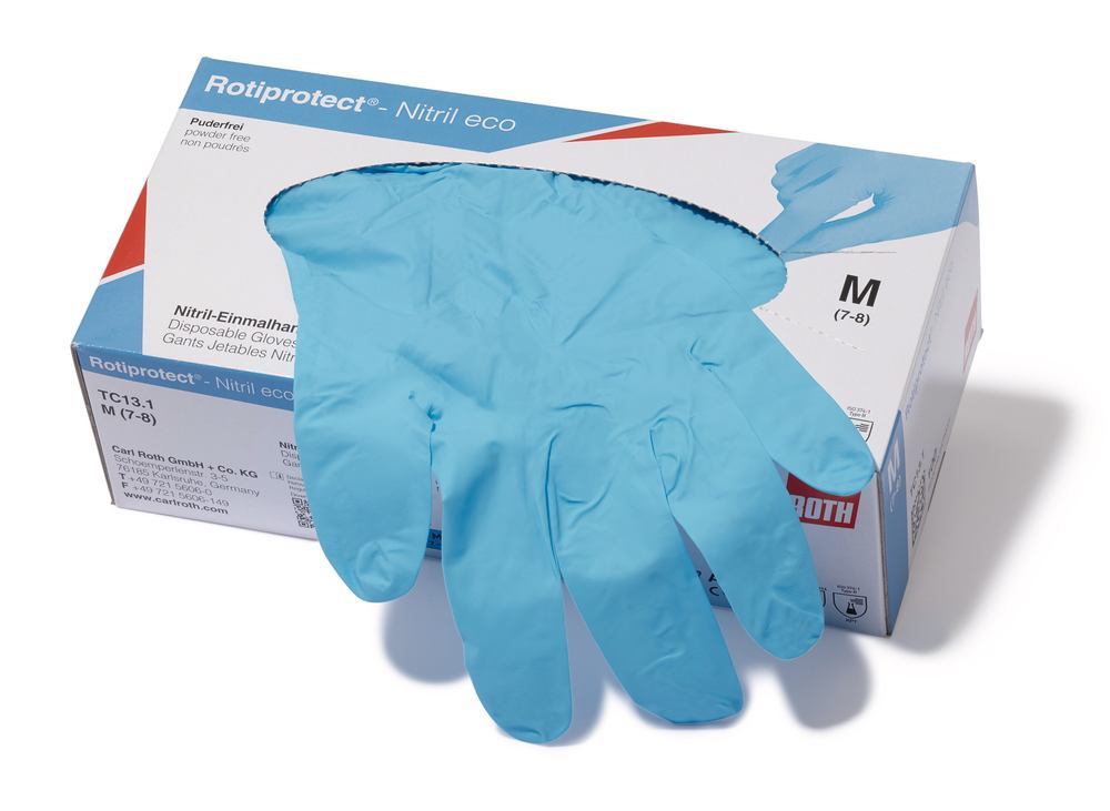Rotiprotect®-Nitril eco dispos. gloves, size S, 6 - 7, 100 unit(s) - Luminix Health