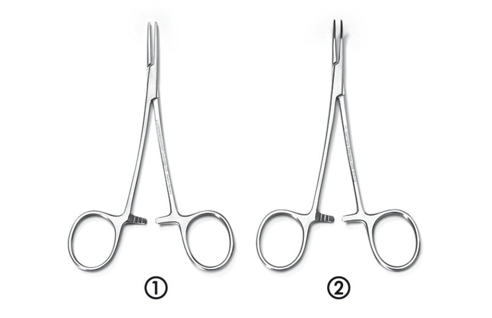 Micro clamp, stainless steel, type Micro-Halsted, straight, 125 mm, 1 unit(s) - Luminix Health