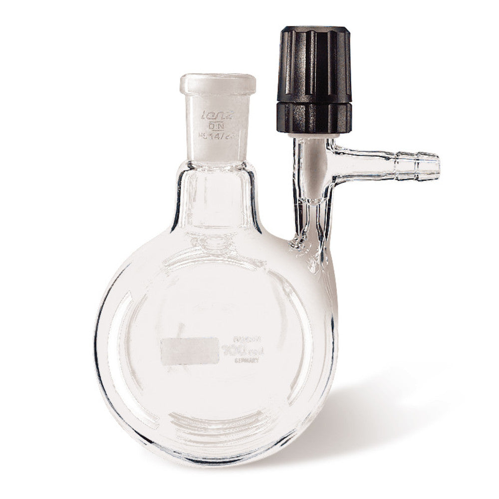 Nitrogen round bottom flask w. stopcock, DURAN®, 100 ml, NS 29/32, 1 unit(s) - Luminix Health