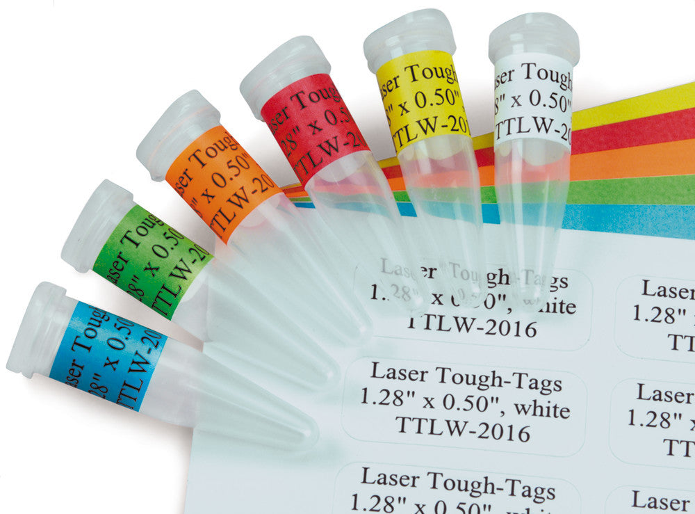 Labels f. laser printers, angular, 25sh., white, for vessels 0,5 ml, 25 sheet(s) - Luminix Health
