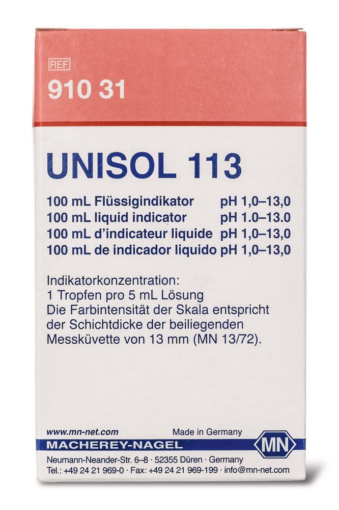 Unisol indicator solution 113, pH 1-13, 1 unit(s) - Luminix Health