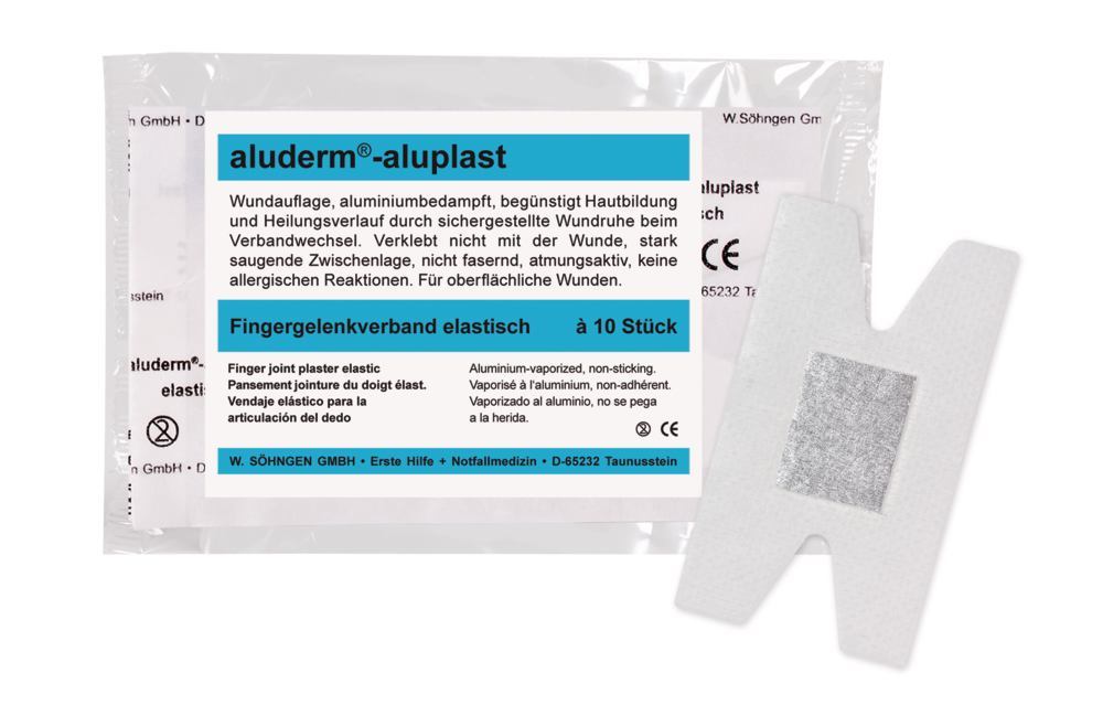 Sticky plaster disp. aluderm®-aluplast, Ref. pack of 10 finger knuckle dressings - Luminix Health