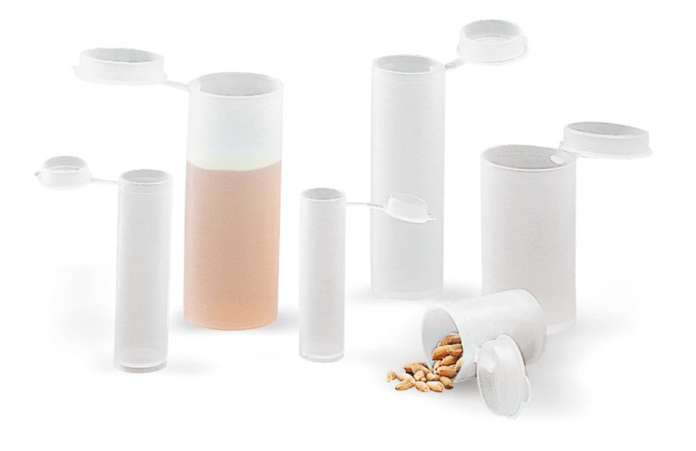 Sample vials, PE, Ø 9 mm, 1 ml, with press-on lid, 100 unit(s) - Luminix Health