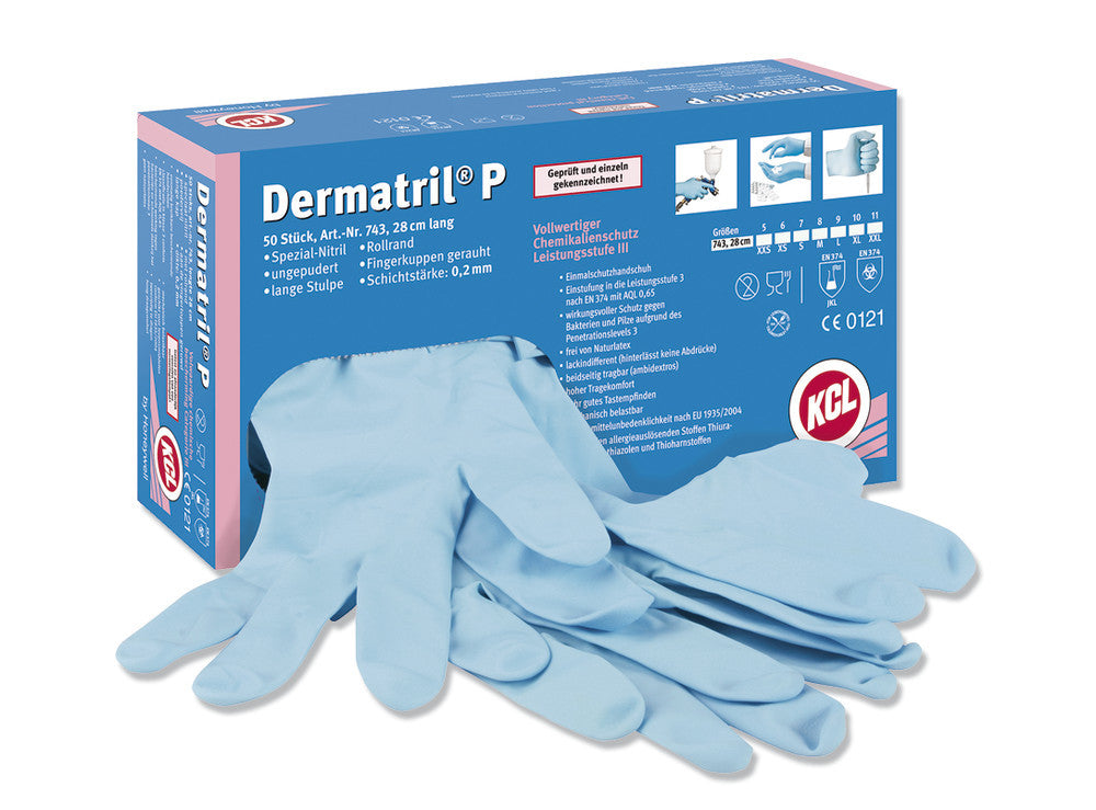 Dermatril® P nitrile gloves, size 6, 50 unit(s) - Luminix Health