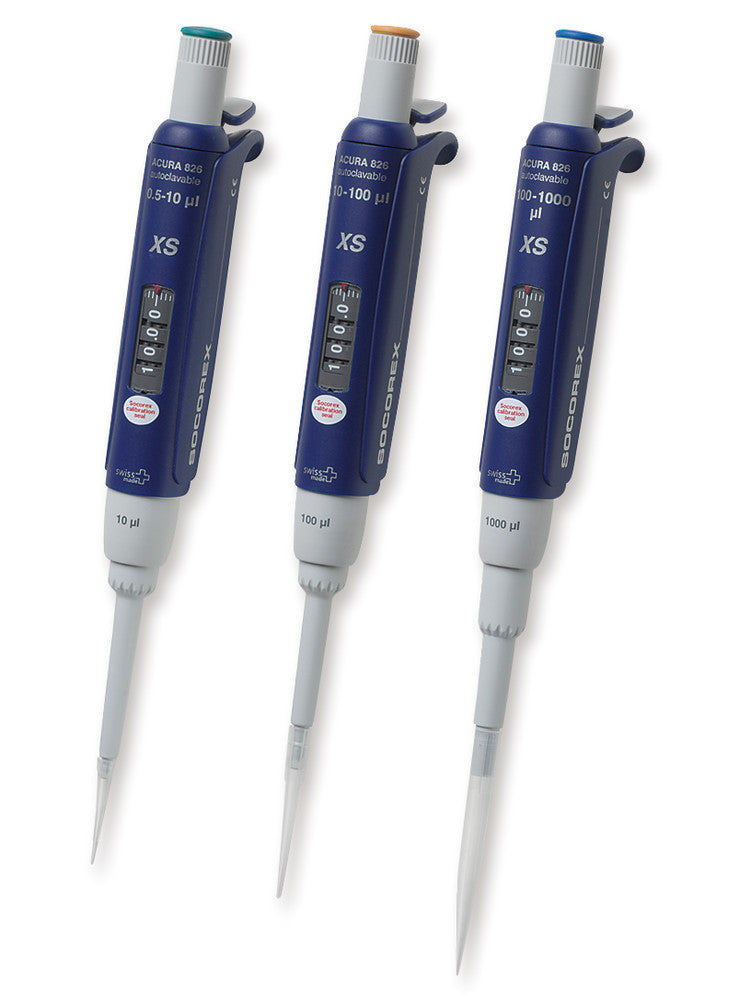 Microlitre pipettes Acura® manual XS 826, from Socorex, 5 - 50 µl, 1 unit(s) - Luminix Health