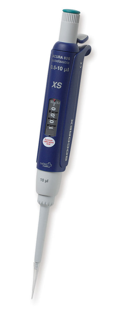 Microlitre pipettes Acura® manual XS 826, from Socorex, 0.5 - 10 µl, 1 unit(s) - Luminix Health