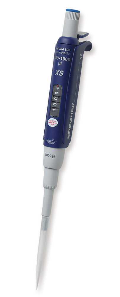 Microlitre pipettes Acura® manual XS 826, from Socorex, 100 - 1000 µl, 1 unit(s) - Luminix Health
