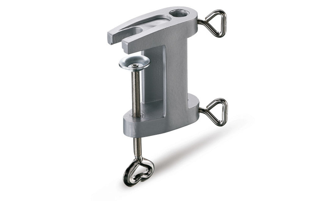 Rotilabo®-table clamp, powder-coat. alu., f. rods max. Ø 13 mm, table top 60 mm - Luminix Health
