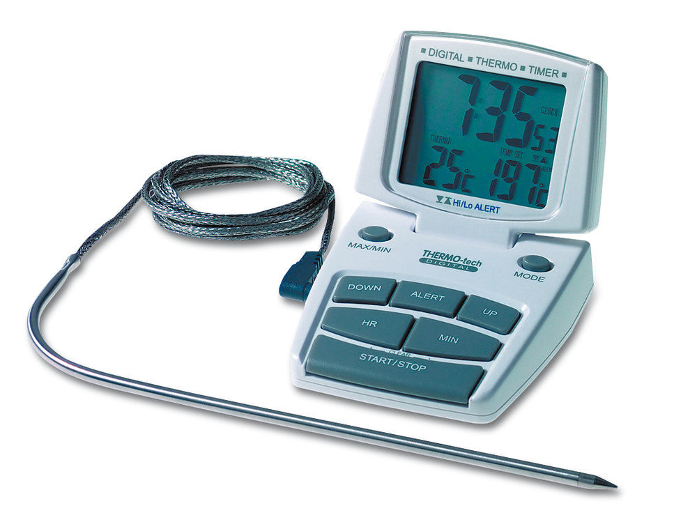 Thermo-timer, stainless steel, m. range -10 - +200 °C, 1 unit(s) - Luminix Health