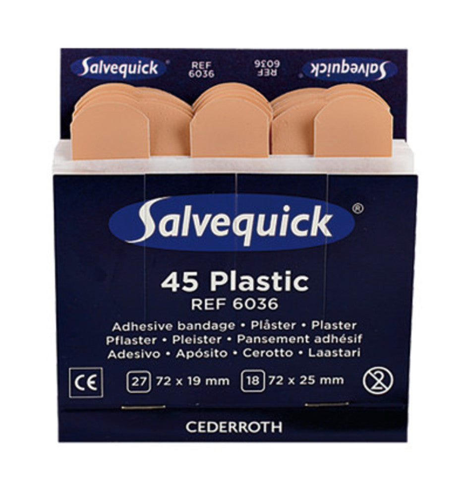 Salvequick® plaster, Plastic, waterresistant 6036, 1 set - Luminix Health
