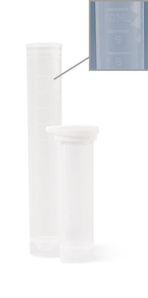 Test tube, 10 ml,, white, with tamper-evident seal, 250 unit(s) - Luminix Health